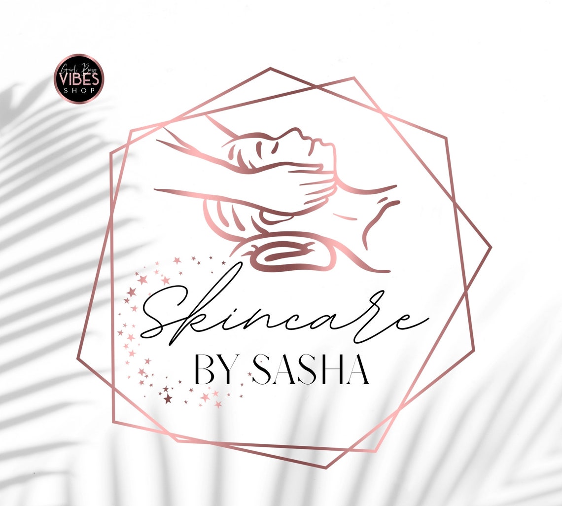Skincare Logo Facial Logo Rose Gold Esthetician Logo Etsy