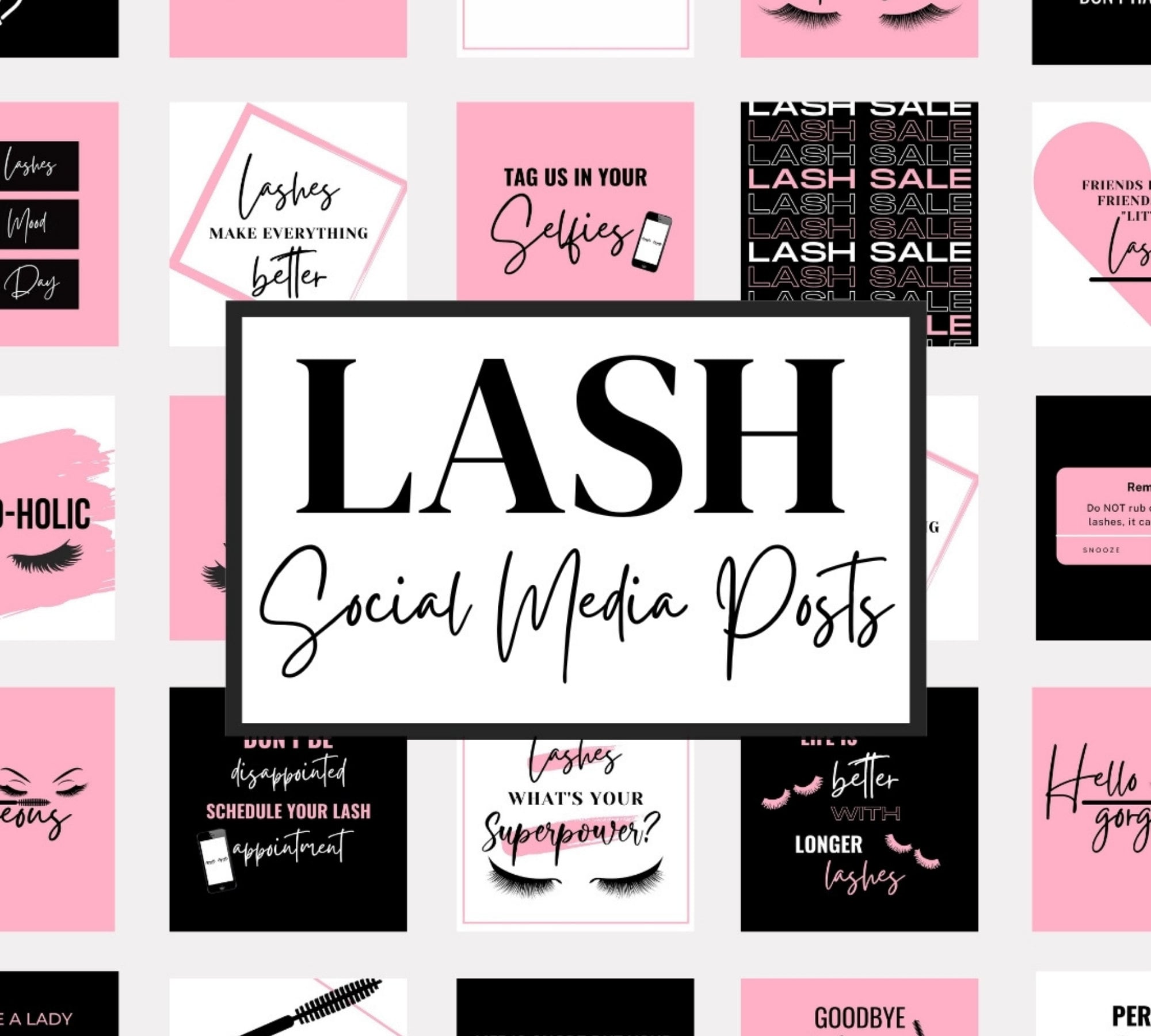 Lash Quotes Eyelash Quotes Lash Artist Pink Instagram | Etsy