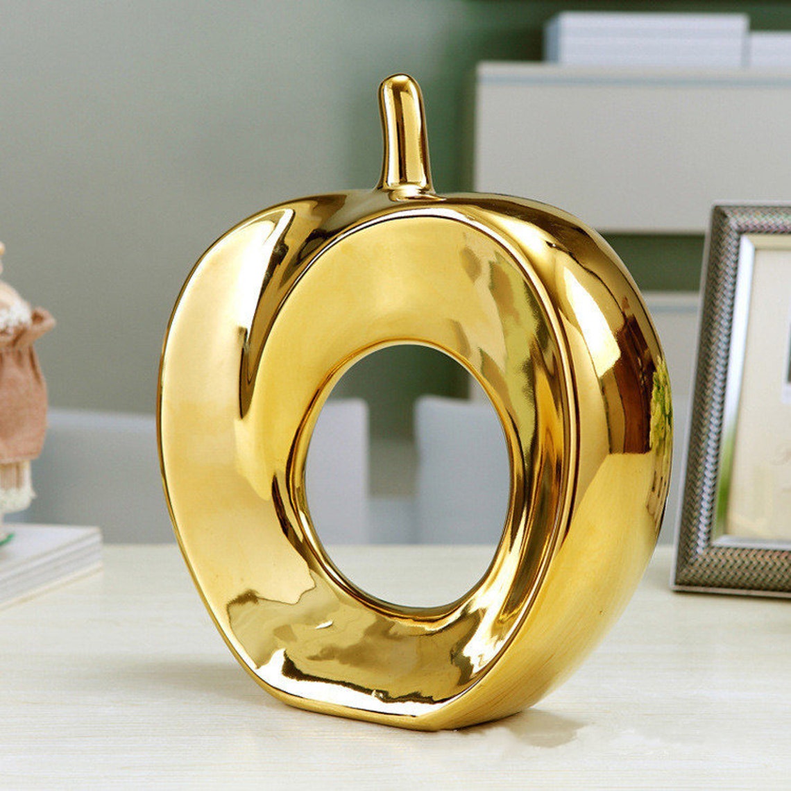 Modern Apple Statue Abstract Fruit Ornament Best Desktop Etsy