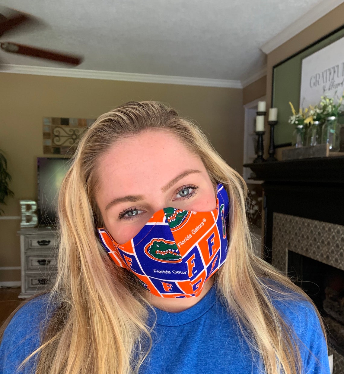 Handmade Mask Florida Gators FaceMask Fully Washable with Etsy