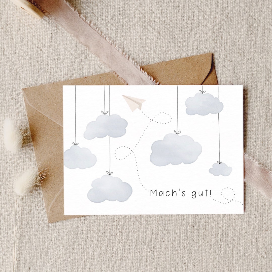 Karte zum Abschied Machs gut Etsy.de