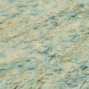 8x10 Blue Beige Hand knotted wool Moroccan Berber rug high pile shaggy carpet area For Room authentic handmade Indian carpet soft natural
