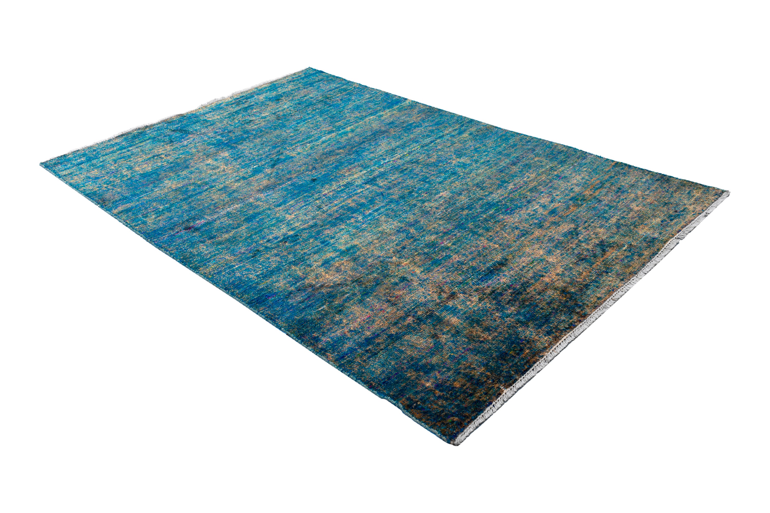 6x8 Blue Beige Modern Beautiful Sari Silk Persian Oriental - Etsy