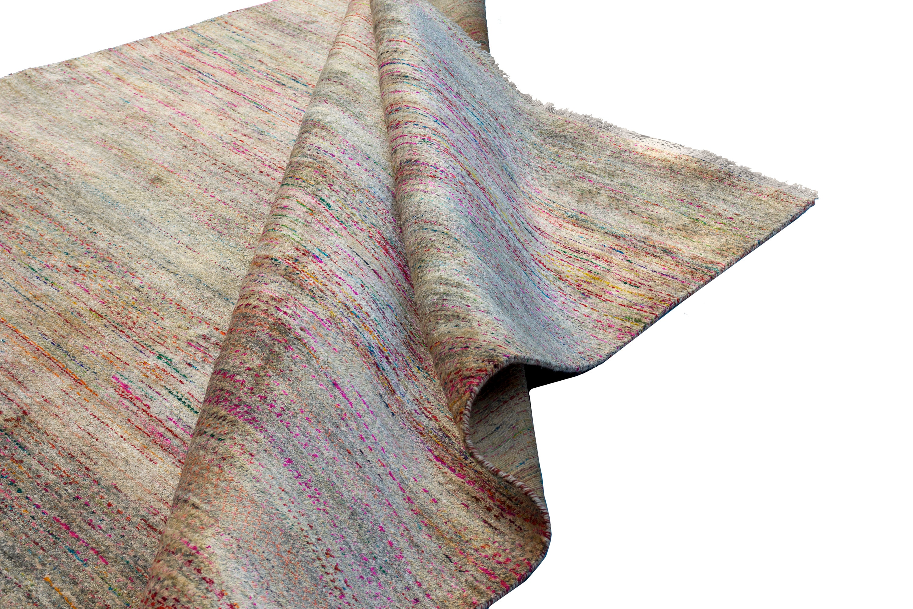 6 x 8 Beige Multi Farbe moderne schöne Sari Seide | Etsy