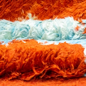 8x10 red blue hand knotted woollen moroccan berber high pile shaggy carpet area rug authentic handmade Indian carpet soft natural organic