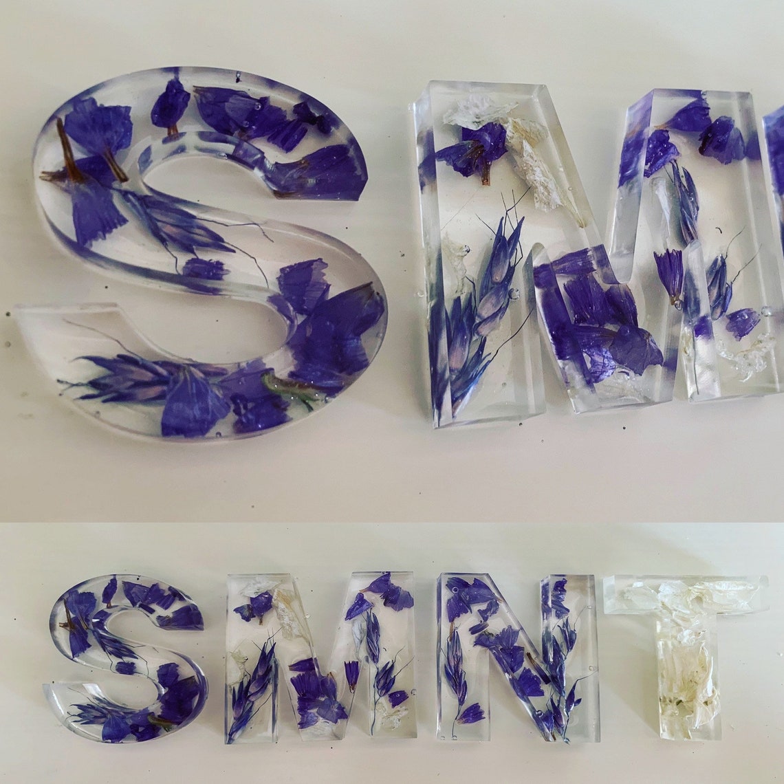 Full Alphabet Set Real Flower Resin Letters Learning Tool Etsy