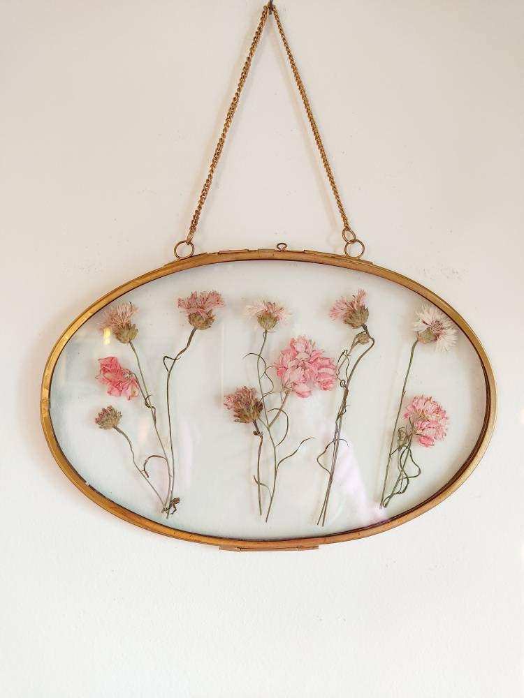 Cadre Or Fleurs Séchées