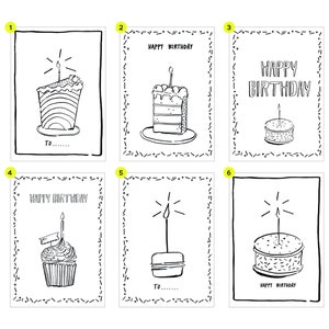 Self Painting Happy Birthday Card Free shipping worldwide | Etsy