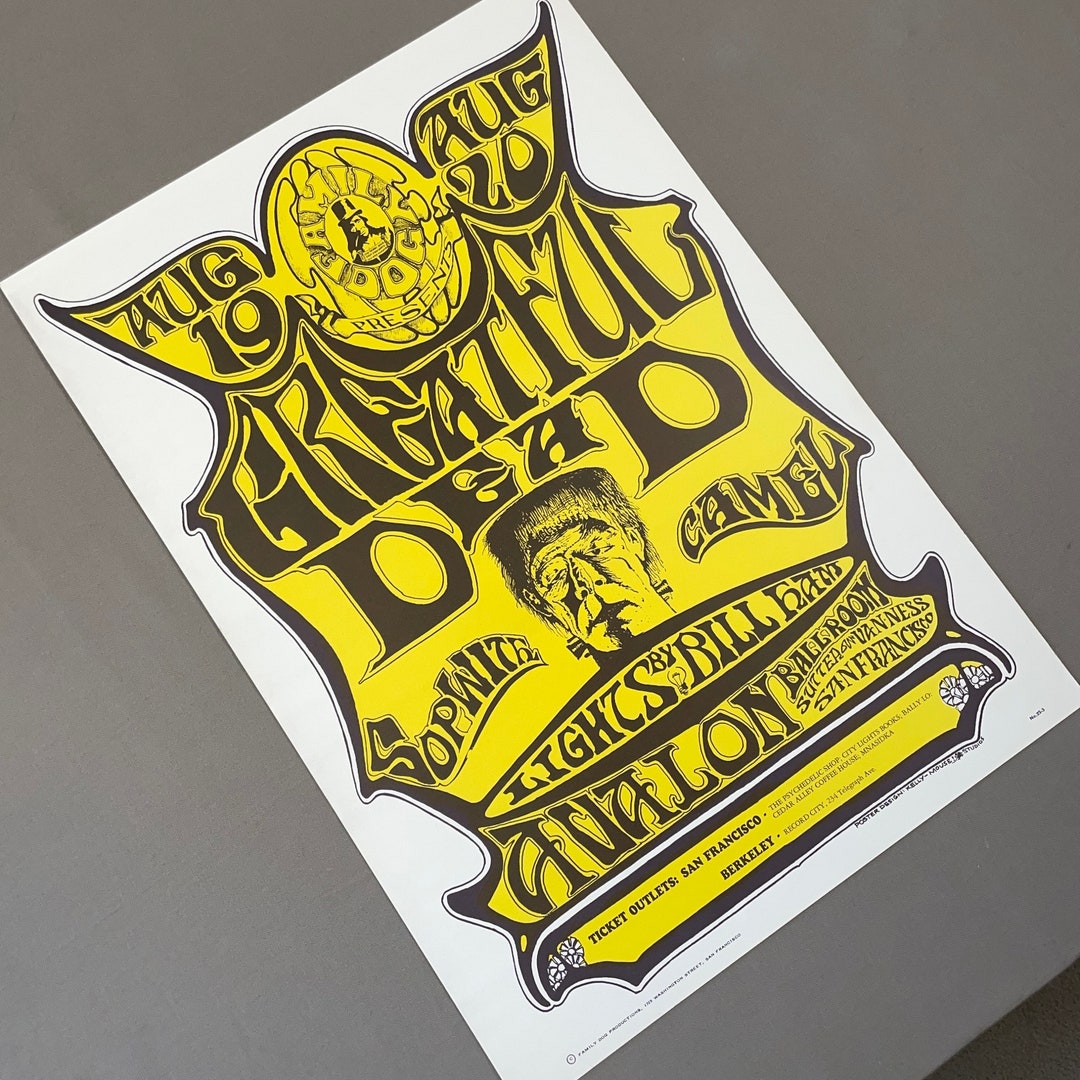 ORIGINAL CONCERT POSTER, Grateful Dead, Sopwith Camel, 3rd Printing ...