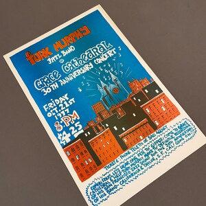 ORIGINAL CONCERT POSTER, Turk Murphy Jazz Band at Grace Cathedral, October 21, 1977