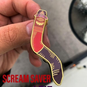Scream Saver Gummy Worm pin
