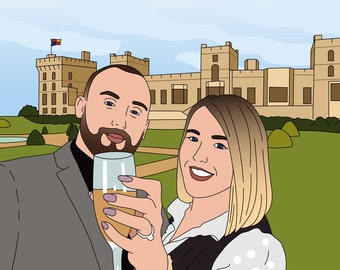 Custom Cartoon Portrait from Photo, Family Illustration (Digital File)