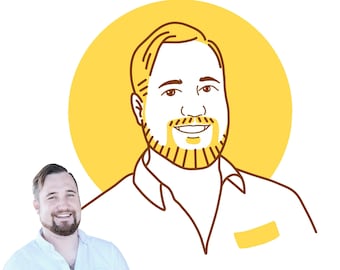 Portrait Logo I Business Avatar | Minimal Line Art | Minimalist Flat Line Cartoon Avatar | Custom Cartoon Portrait | Custom Digital Portrait