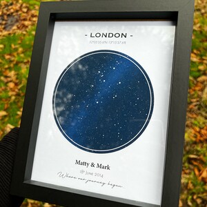 Stampa mappa stellare, regalo di San Valentino per lui, regalo di anniversario, mappa stellare personalizzata, stampa del cielo notturno, regalo di San Valentino personalizzato,