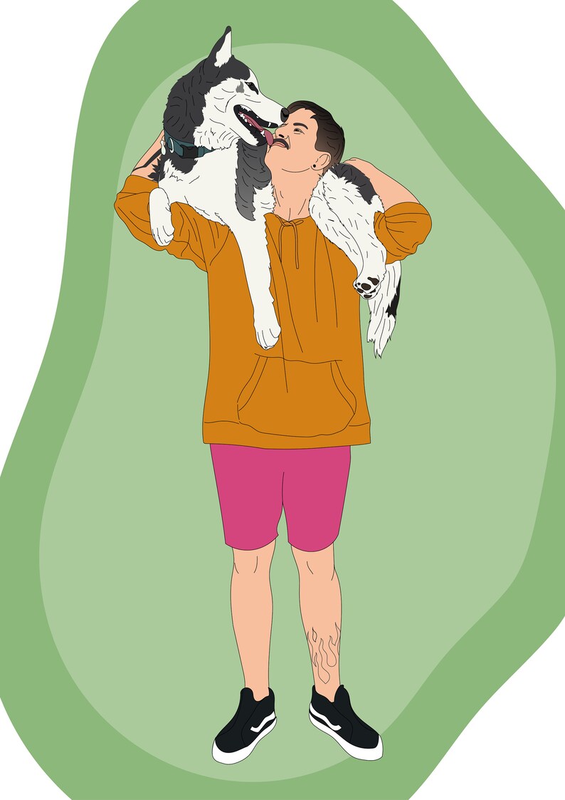 Custom Cartoon Portrait from Photo, Family Illustration (Digital Portrait) image 10