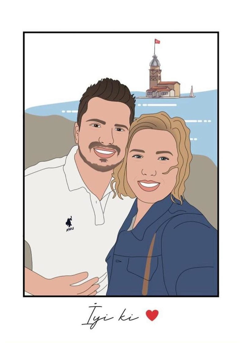 Cartoon Portrait, Custom Portrait, Family Portrait, Custom painting from photo, Drawing from Photo, Digital Portrait, Couple Portrait 