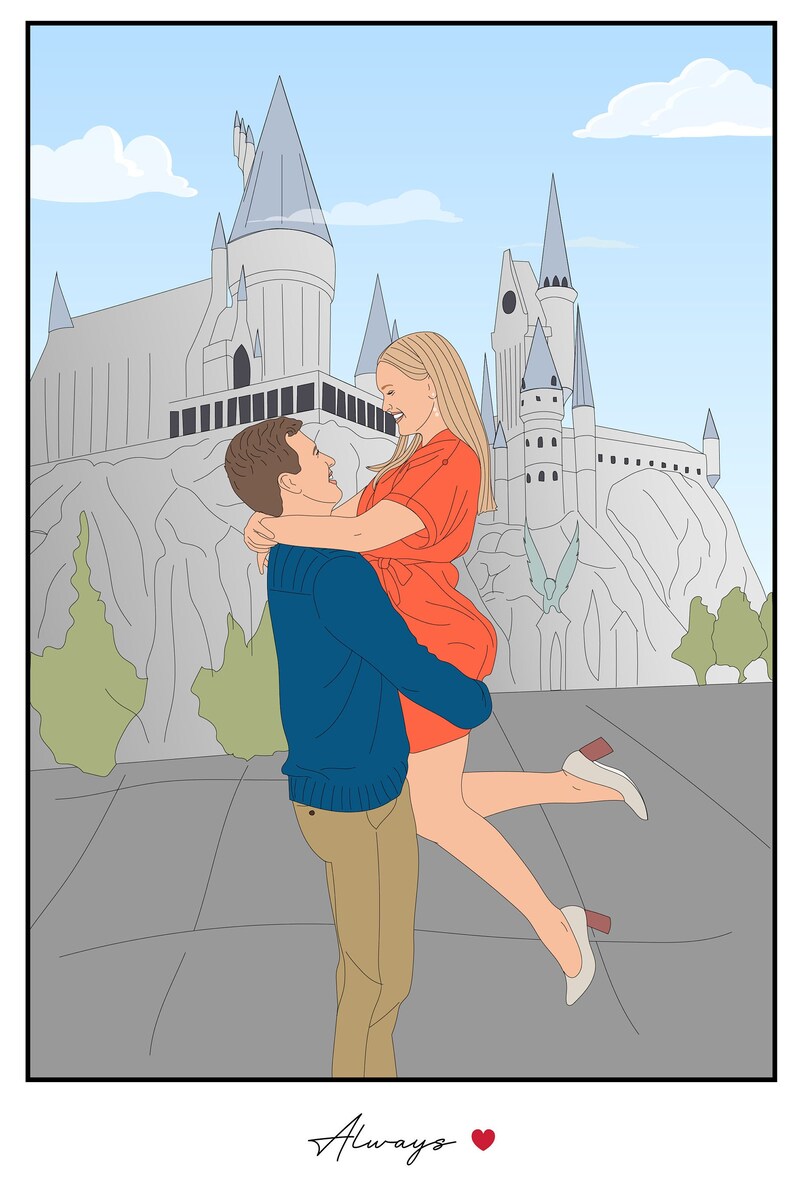Custom Cartoon Portrait from Photo, Family Illustration (Digital Portrait) image 7