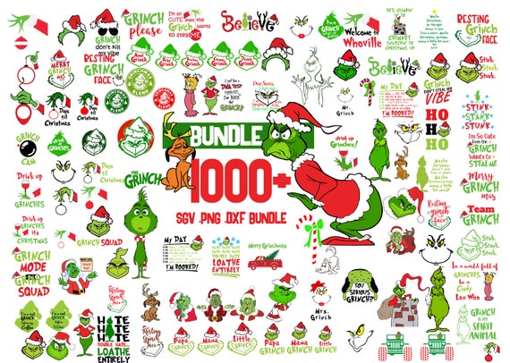 Download 1000 Grinch Png Bundle Grinch Svg bundle Merry Christmas ...