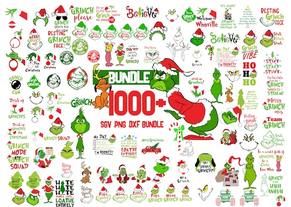 Download 1000 Grinch Png Bundle Grinch Svg bundle Merry Christmas ...