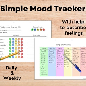 Simple Weekly Mood Tracker