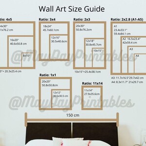 Download Wall Art Size Guide Print Size Comparison Chart Print Size Etsy