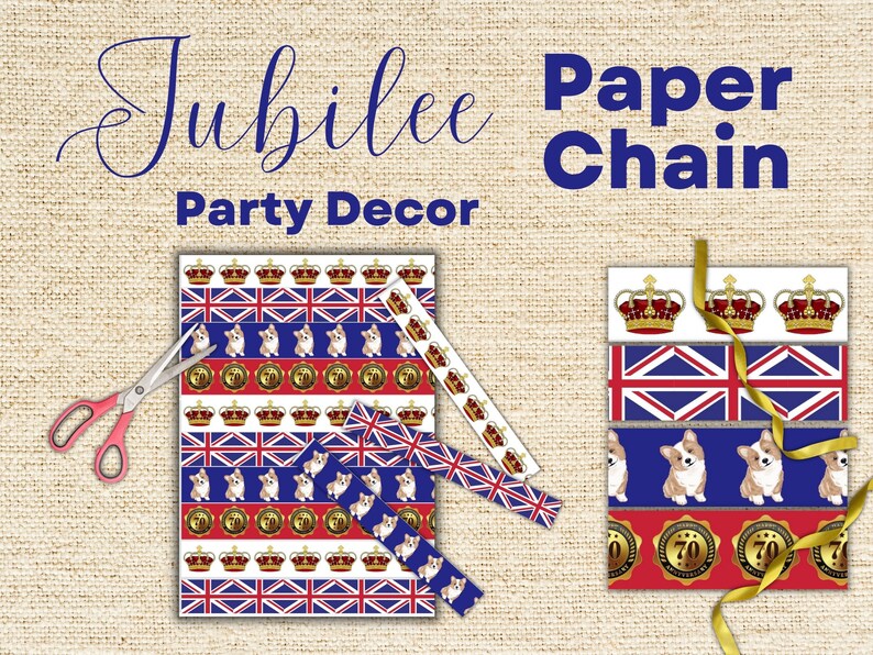 Platinum Jubilee Paper Chain Printable Street Party Etsy