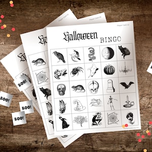 Scary Halloween Bingo With Vintage Graphics