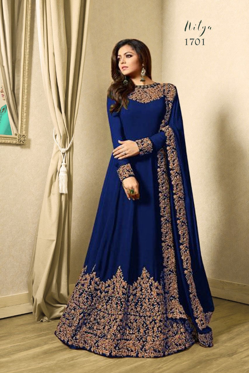 Exclusive Digital Printed Anarkali Gown Set - Clothsvilla