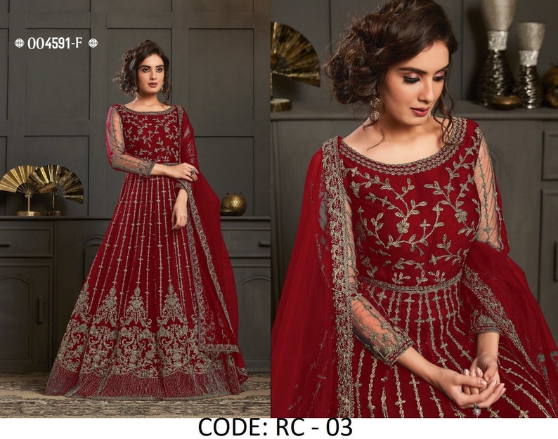 Details about Indian Anarkali Gown Party Wear Pakistani net Wedding Shalwar Kameez suit Details about Indian Anarkali Gown Party Wear Pakistani net Wedding Shalwar Kameez suit