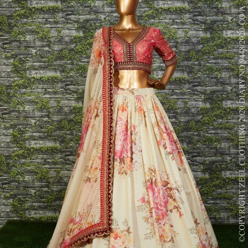 floral lengha