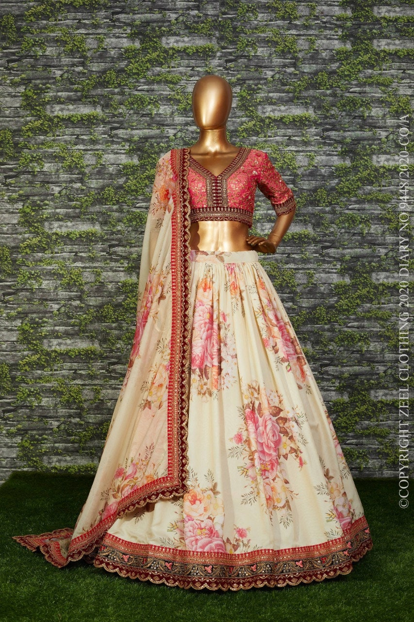 Organza Lehenga Choli Indian Wedding 