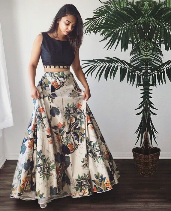 Floral Printed Lehenga Choli Set 