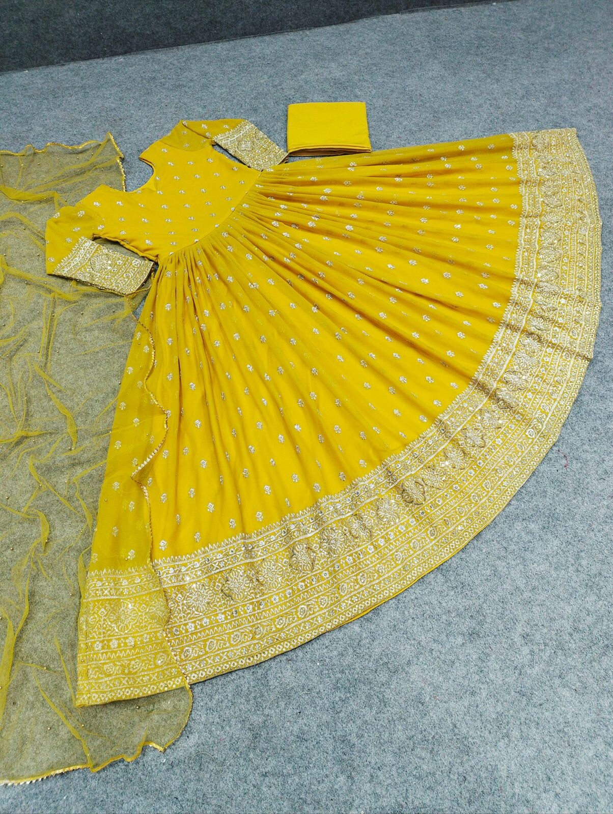 Pakistani Wedding Gown Designer Yellow Suit Stylish Latest - Etsy