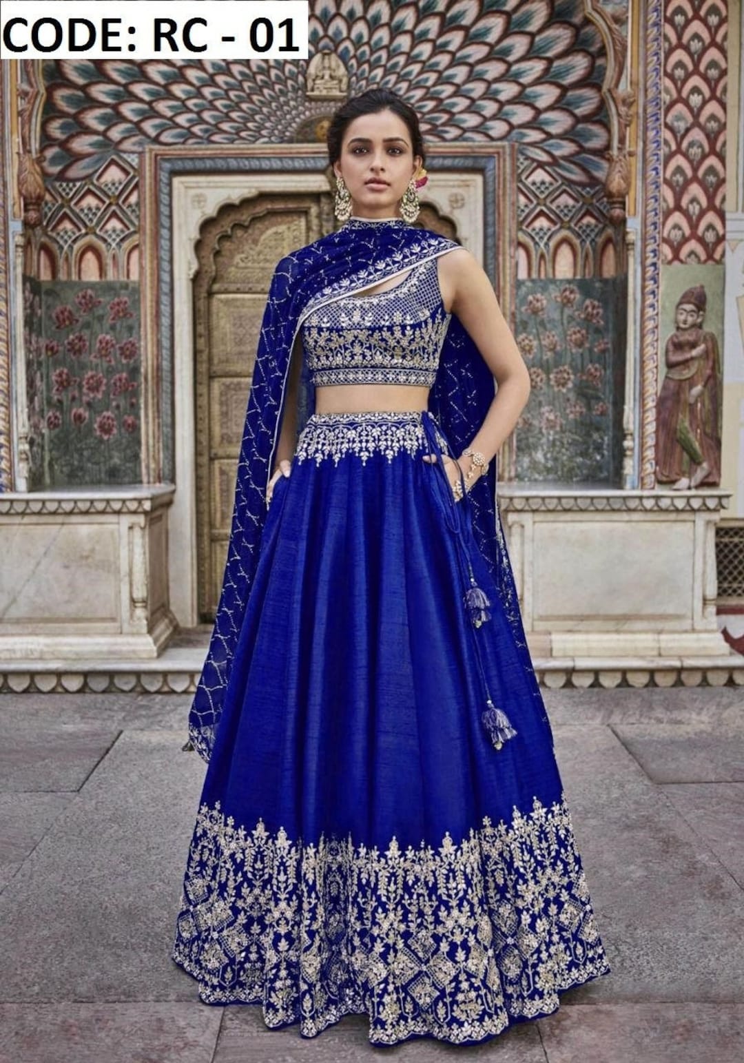 Silk Lehenga Choli Blue Lehenga Wedding Dress Designer Lengha Choli lavender-is-such-a-unique-flirty-hue-loving-this-one-for-a-fun-night