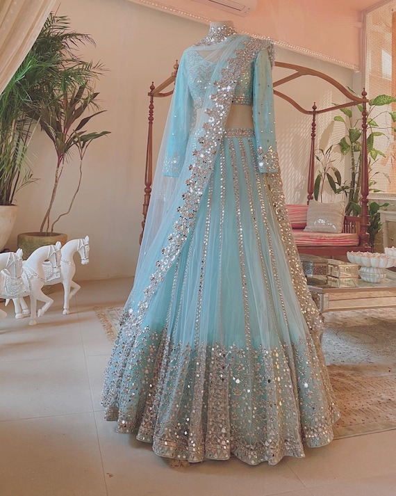 Designer Lehenga Net Lengha Choli Indian Wedding Dress Etsy Australia