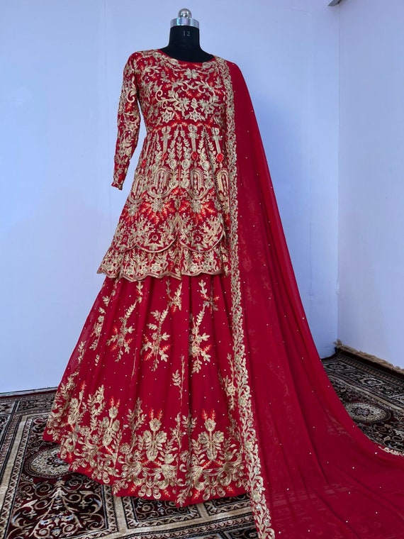 Wedding Wear Sharara Suit Reception 