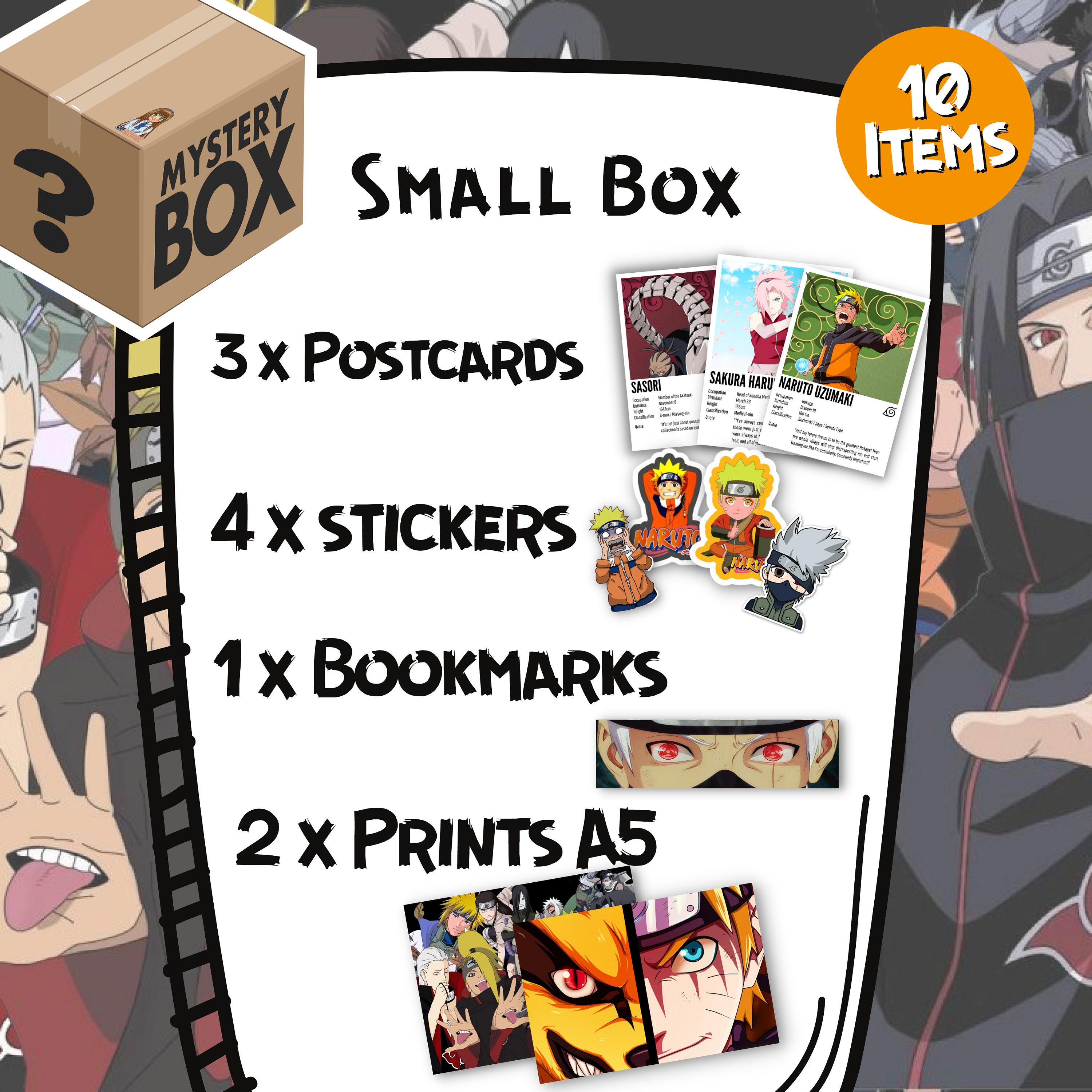 Naruto Mystery Box Anime Gift Surprise Box Naruto Fan Etsy