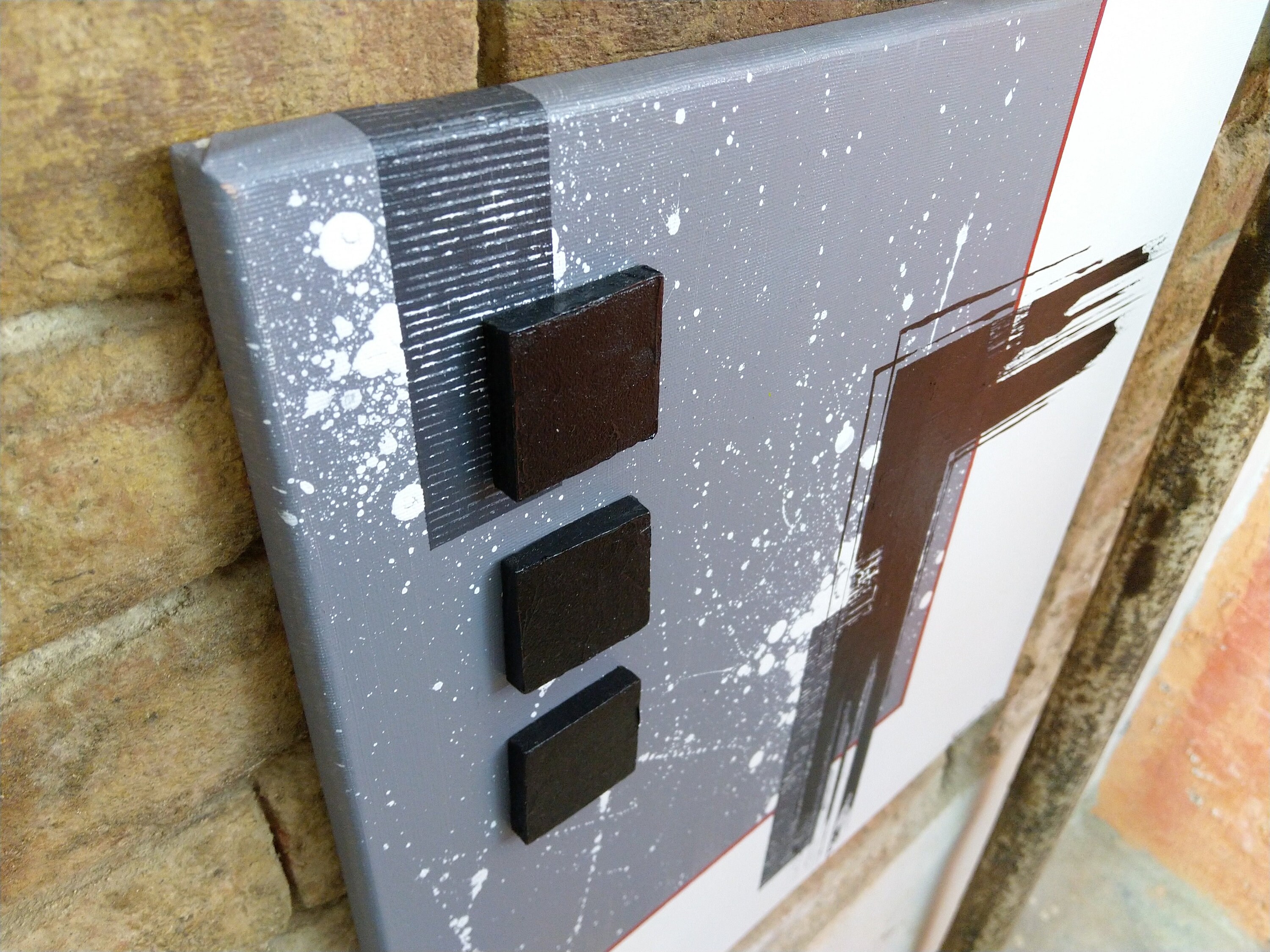 ABSTRACT ACRYLIC ART Aesthetic Painting Black And White Etsy