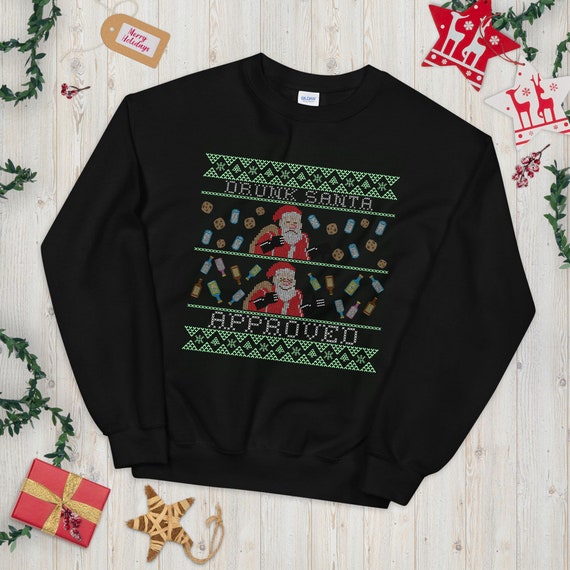 drunk santa sweater