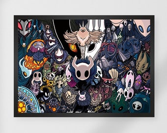 Hollow Knight Poster, Hollow Knight Game, Hollow Knight Artwork, Hollow Knight Print, Game Poster, Gift for gamer, Gift, Wall Decor, Art