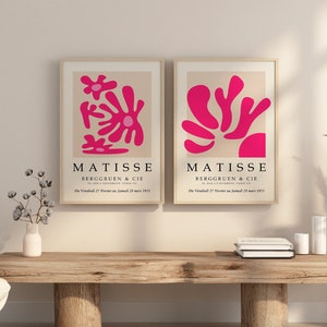 Matisse Print Set de 2, Arte de pared abstracto, Pintura Matisse, Impresión de póster minimalista, Matisse Print Set, Matisse Poster, Matisse Print