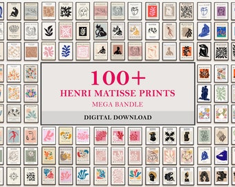 Henri Matisse Wall Set of 100, MEGA BUNDLE Wall Prints Set Matisse, Henri Matisse Art Posters, Matisse BIG Set, Vintage Living Room Decor
