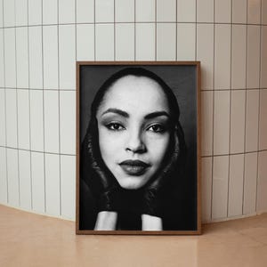 Sade Adu Poster, Sade Adu Print, Sade Adu Artwork, Music Print, Sade Adu Singer, Sade Adu Photo, Sade Adu Portrait, Sade Adu Black and White