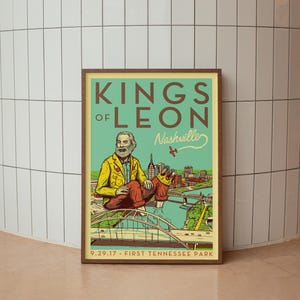 Kings of Leon Nashville concert poster, KoL print, Music art, Rock posters for music lover