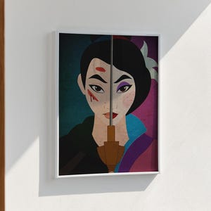 Ideal for collectors of alternative movie art, this print offers a fresh take on a beloved character, reimagining her story through a lens of duality and inner conflict.