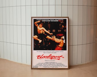 Bloodsport Poster Movie Poster Bloodsport Print Bloodsport Gift Wall Art Home Decor No frame 1988 Classic Movie