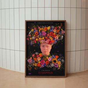 Midsommar Poster / Midsommar Print / Midsommar Movie Poster / Florence Pugh Floral Queen / Horror Drama Wall Decor / Film Art Print