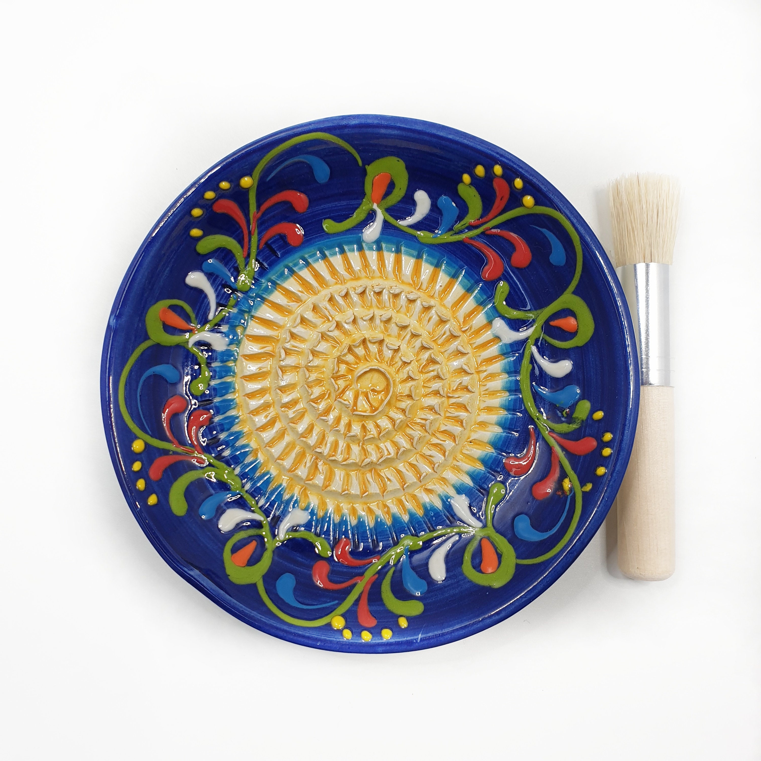 Ceramic grater handmade and handpainted grater plate Gourmet Etsy