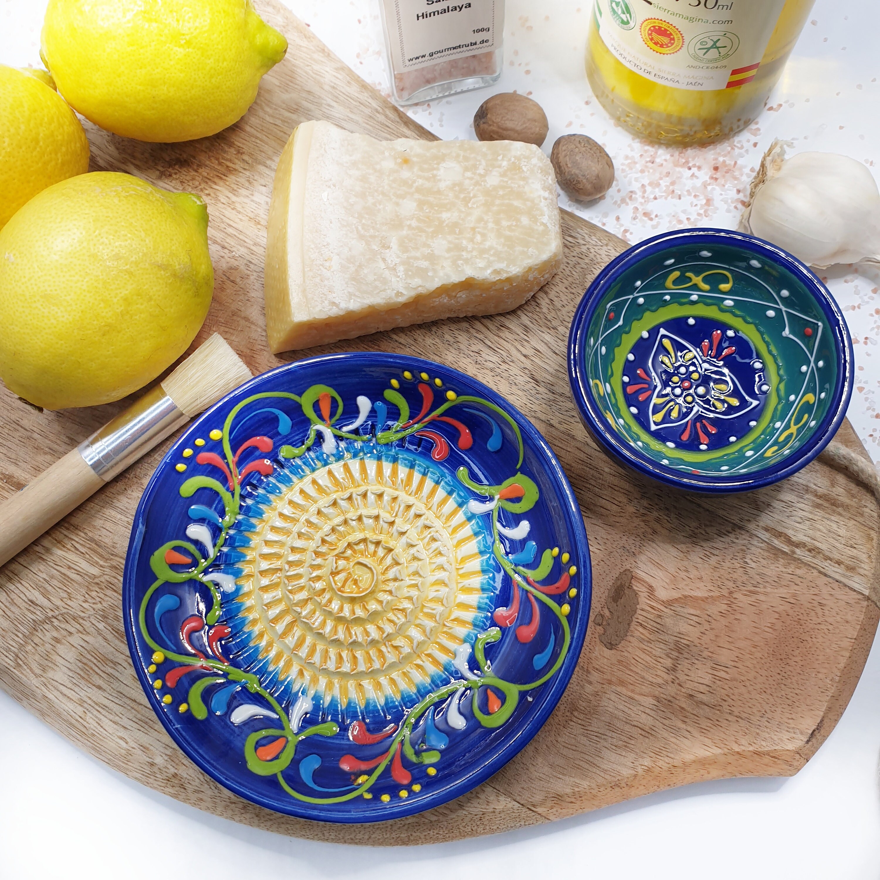 Ceramic grater handmade and handpainted grater plate Gourmet Etsy