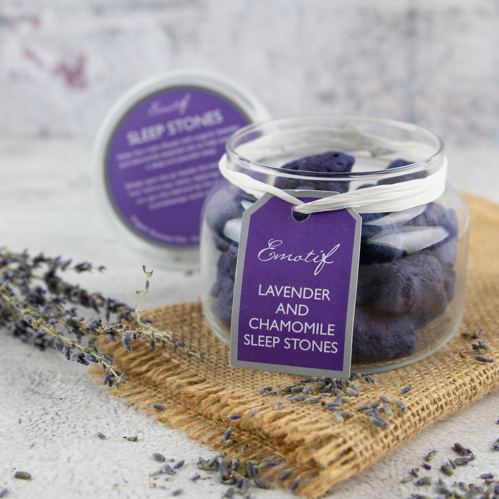 Sleep Stones - lavender & chamomile essential oil infused lava rock - natural sleep aid